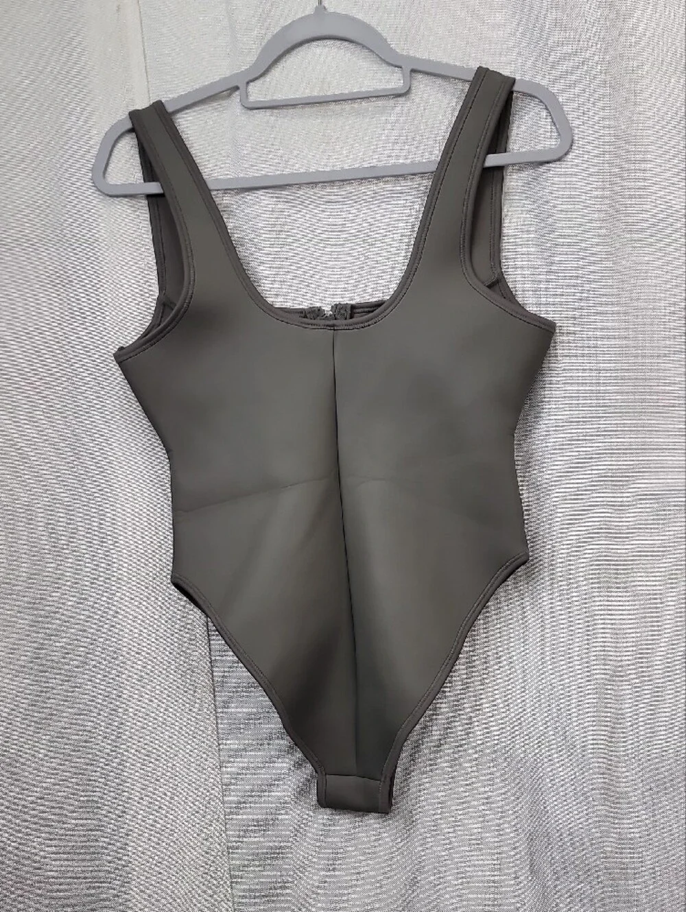 Skims Rubberized Scuba Swim Scoop Neck One-Piece Size Large